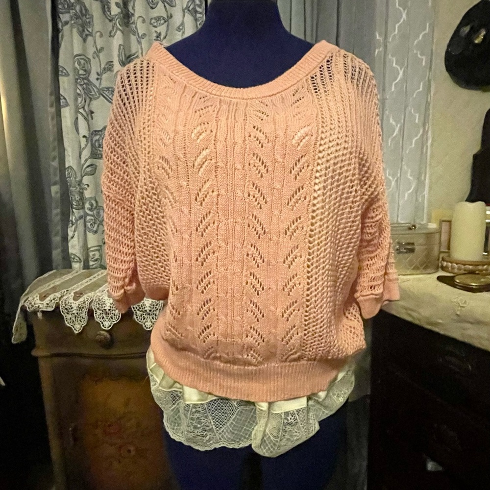 Forever 21 peekaboo cable knit